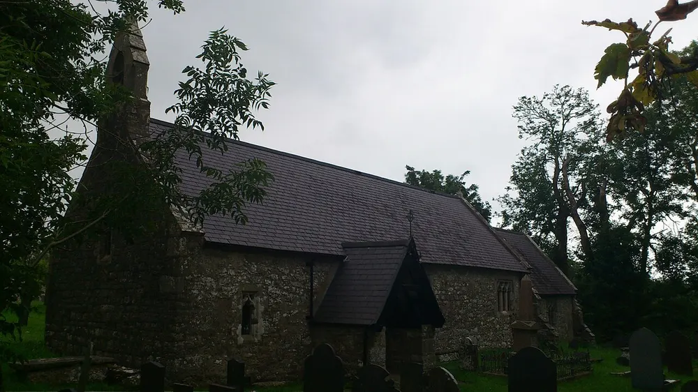 St Mary's Church, Llanfair Mathafarn Eithaf, the local landmark of LL74