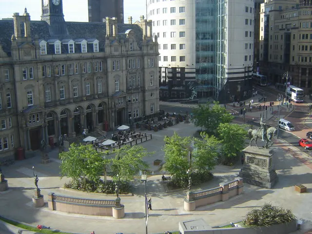 City Square, Leeds, the local landmark of LS1