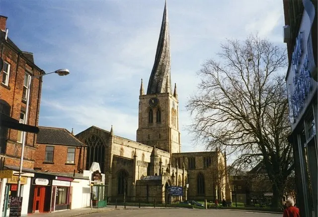 Church of St Mary and All Saints, Chesterfield, the local landmark of S41