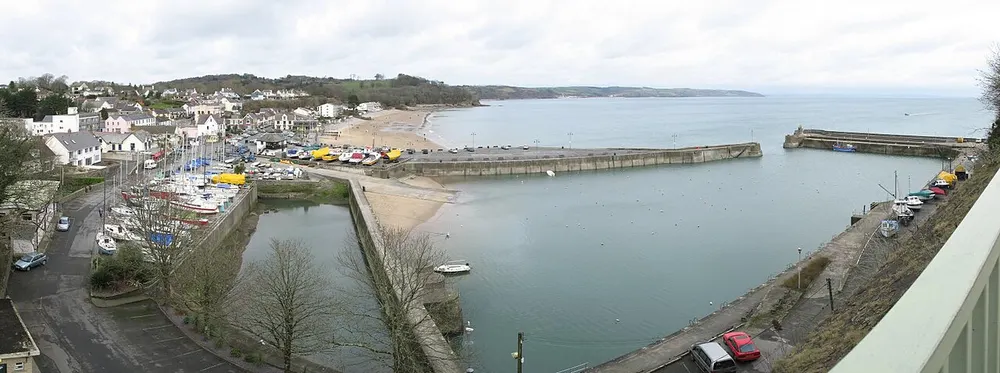 Saundersfoot, the local landmark of SA69