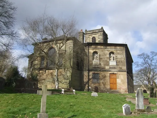 St Michael's Church, Madeley, the local landmark of TF7