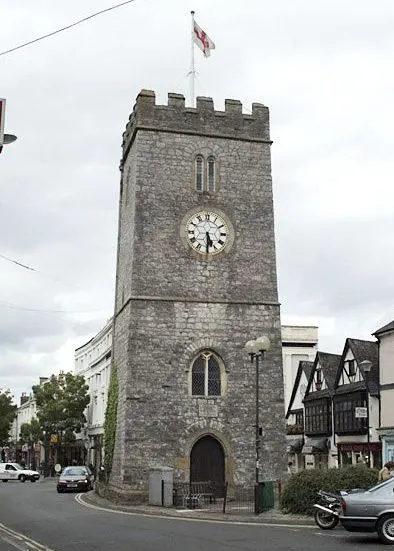 St Leonard's Tower, Newton Abbot, the local landmark of TQ12