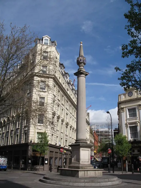 Seven Dials, London, the local landmark of WC2H